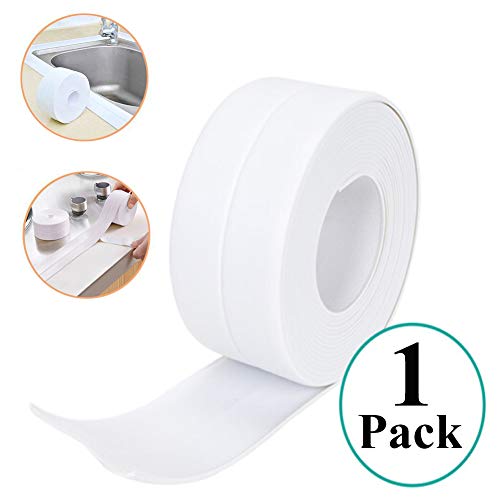 Product Cover LMHOME Caulk Strip,Tub Caulking Tape PVC Self-Adhesive Waterproof Sealing Tape for Kitchen Sink Toilet Bathroom Shower and Bathtub Floor Wall Edge Protector-1-1/2
