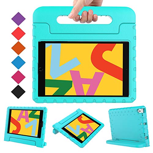 Product Cover BMOUO Kids Case for iPad 10.2 2019, iPad 10.2 Case, iPad 7th Generation Case, Shock Proof Light Weight Convertible Handle Stand Kids Case for Apple iPad 10.2 inch 2019, Turquoise