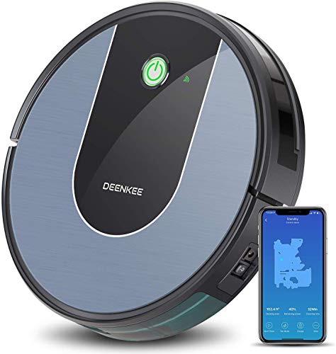 Product Cover DeenKee DK700 Robot Vacuum, Wi-Fi,App Control, 1400Pa High Suction, 2.9 inch Super-Thin, 6 Cleaning Modes, Quiet, Work with Alxea, Robotic Vacuum Cleaner for Pet Hair, Hard Floor, Carpet