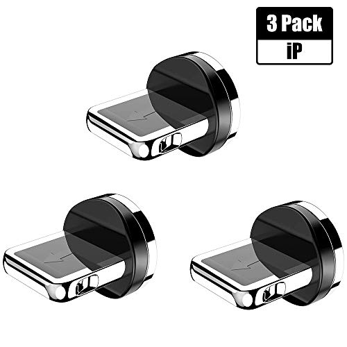 Product Cover Magnetic USB Cable Adapter Connector Tips Head for i-Procucts, CAFELE 3 Pack 360°Rotating Magnetic Phone Cable Adapter