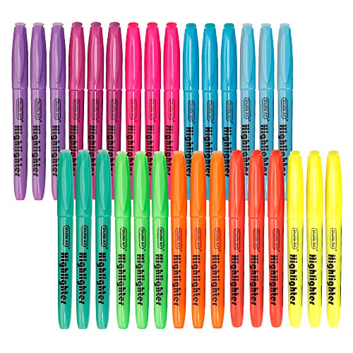 Product Cover Highlighters, Shuttle Art 30 Pack Highlighters Assorted Colors, 10 Colors Chisel Tip Dry-Quickly Non-Toxic Highlighter markers for Adults Kids Highlighting in the Home School Office