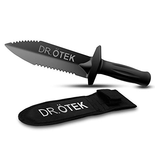 Product Cover DR.ÖTEK Metal Detector Digger Tool, Sturdy Heavy Duty Double Serrated Edge Digger, Gardening Accessories with Sheath Belt Mount