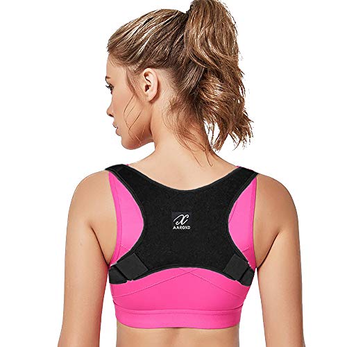 Product Cover AAROND Posture Corrector For Men And Women -Adjustable Back Brace For Upper Back Pain Relief - Correct Hunchback And Bad Posture