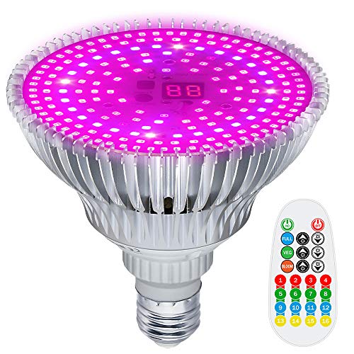 Product Cover MZVUL LED Grow Light Bulb Timing 100W Full Spectrum Plant Light Bulb Dimmable with 3 Modes Auto On/Off Grow Lights for Indoor Plants Garden Flowers Vegetables Greenhouse Hydroponic Growing (E26/E27)