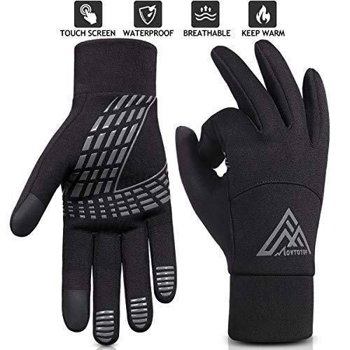 Product Cover MOVTOTOP Running Gloves for Men & Women, Touch Screen Winter Gloves Warm, Water-Resistant Gloves, Perfect Anti-Slip Gloves for Cycling, Driving, Hiking & Other Outdoor Sports