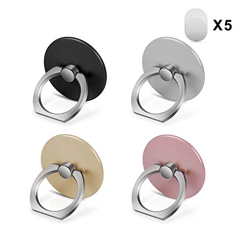Product Cover Phone Ring 4-Pack Phone Ring Holder 360 Degree Rotation Phone Ring Stand Finger Ring for Phone Multi-Color Phone Finger Holder Compatible with iphoneX/XS/XR, All Most Smartphone and Other Device