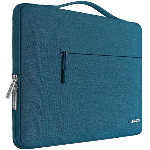 Product Cover MOSISO Laptop Sleeve Compatible with 13-13.3 inch MacBook Air, MacBook Pro, Notebook Computer, Polyester Multifunctional Briefcase Handbag Carrying Case Cover Bag, Deep Teal
