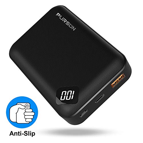 Product Cover 2020 Updated Ultra Compact 10000mAh Power Bank, Dual USB A and USB C Ports with QC 3.0 Quick Charge, Portable Charger with Digital Screen for iPhone, iPad Pro, Samsung Galaxy, Google Pixel and More
