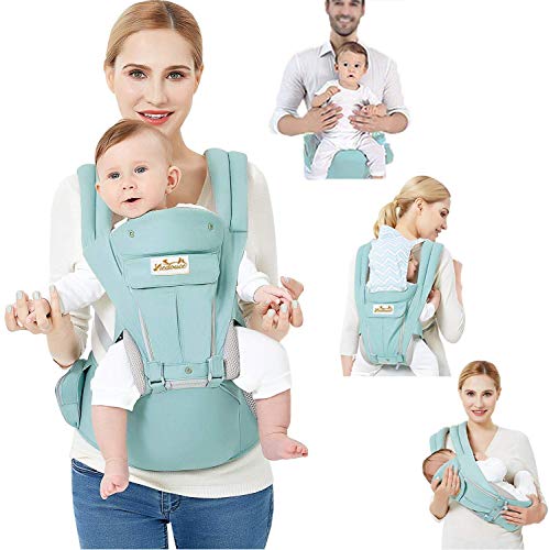 Product Cover Viedouce Baby Carrier Front and Back Hip Seat for Newborn Infant Toddler Child, Cyan