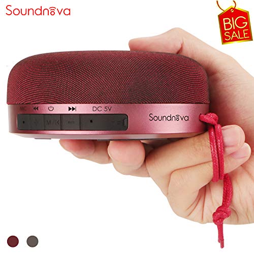 Product Cover HIFI Soundnova N1 Portable Bluetooth Speaker with 6W Powerful 3D Sound, Waterproof IPX4, 15H Playtime,TWS, Extra Bass Perfect for iPhone, Samsung, ipod, Tablet, Laptop, Burgundy [Travel Case Included]