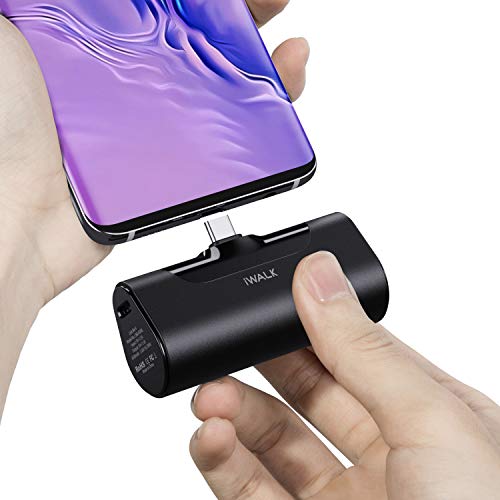 Product Cover iWALK 4500Ah Portable Charger USB C Battery Pack, Compatible with Samsung Galaxy S10,S9,S8,Note 10/9/8,Moto Z3/2,LG V35/G8/7/5,Nintendo Switch,Google Pixel 4/3/2XL,OnePlus, Black
