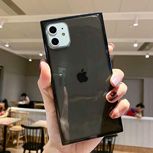 Product Cover Transparent Case for iPhone 11,Tzomsze Clear iPhone 11 Case Reinforced Corners TPU Cushion,Crystal Clear Slim Cover Shock Absorption TPU Silicone Shell for iPhone 11 6.1 inch (2019)-Black