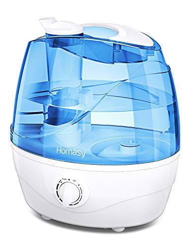 Product Cover Homasy Cool Mist Humidifiers, Quiet Humidifiers for Bedroom, Last Up to 25 Hours, Easy to Clean, Ultrasonic Humidifier with Precise Mist Control , Auto Shut-Off, Anti-Slip Handle