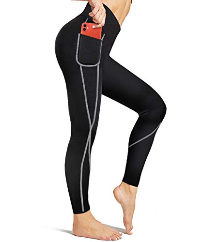 Product Cover Irisnaya Compression Slim Leggings for Women Sauna Sweat Pants High Waist Training Butt Lifter Tights Workout Body Shaper