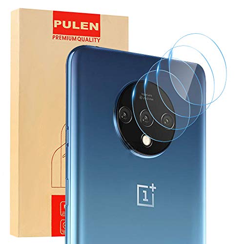 Product Cover [4-Pack] PULEN for Oneplus 7T Camera Lens Protector,HD Clear Scratch Resistance Anti-Bubble 9H Tempered Glass Camera Lens Film for Oneplus 7T