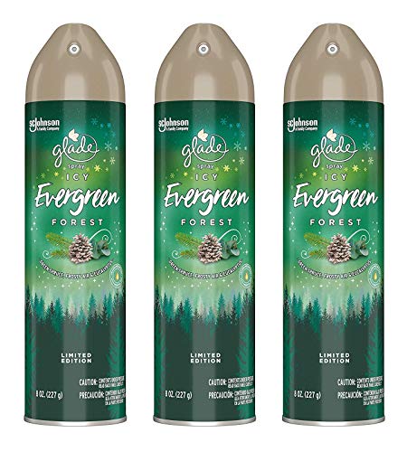 Product Cover Glade Air Freshener Spray - Limited Edition - ICY Evergreen Forest - Net Wt. 8 OZ (227 g) Per Can - Pack of 3 Cans