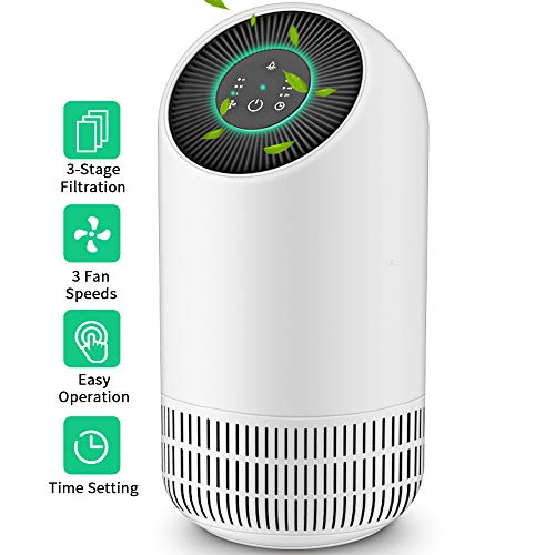 Product Cover Honati Air Purifier for Home Allergies and Pets, True HEPA Filter Easy to Eliminates Dust, Pollen, Smoke and Household Odors, Office Small Portable Air Cleaner Without Ozone