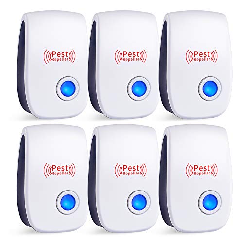 Product Cover WahooArt Ultrasonic Pest Repeller, 2020 Upgraded Pest Repellent, Pest Control Ultrasonic Repeller for Insects, Mosquitoes, Mice, Spiders, Ants, Rats, Roaches,Humans & Pets Safe(6 Pack)