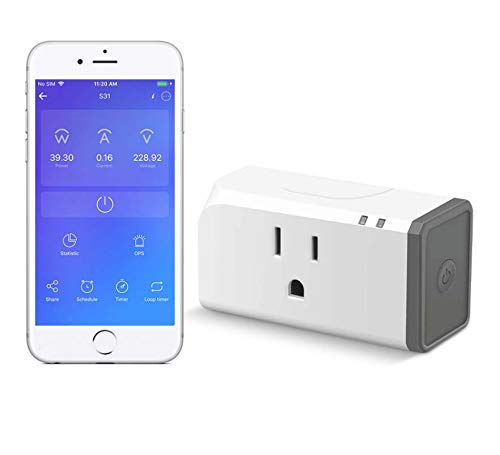Product Cover Sonoff S31 Wi-Fi Smart Plug with Energy Monitoring UL Listed, Smart Socket Outlet Timer Switch, Compatible with Alexa & Google Home Assistant, IFTTT Supporting, No Hub Required