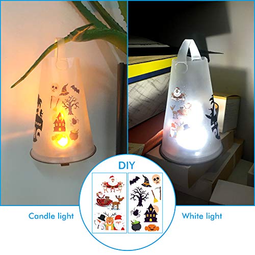 Product Cover AIDIER Camping Lantern, Inflatable Candle LED Light with AAA Battery DIY Stickers, Handy Waterproof IP66 Indoor Outdoor Lights for Kid Adult Halloween, Camping, Outage, Hiking, Hurricane Emergency