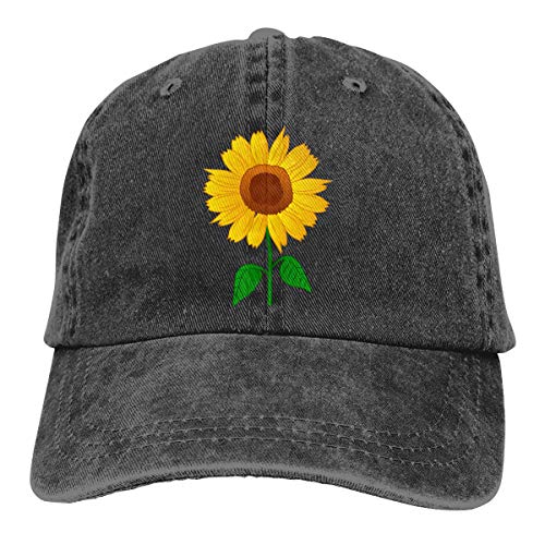 Product Cover NVJUI JUFOPL Womens Cute Sunflower Baseball Cap Funny Denim Trucker Adjustable Camping Mom Hat