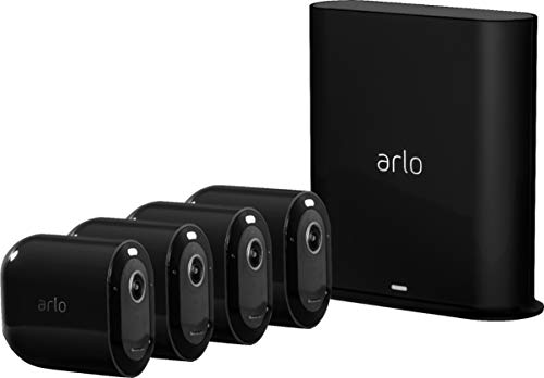 Product Cover Arlo Pro 3 - Wire-Free Security 4 Camera System | 2K with HDR, Indoor/Outdoor, Color Night Vision, Spotlight, 160° View, 2-Way Audio, Siren | Compatible with Alexa | (VMS4440B)
