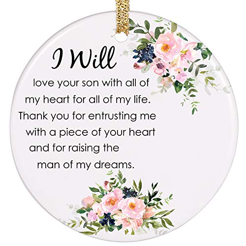 Product Cover PrJoyint Ornament Gift for Mother of The Groom Future Mother in Law - I Will Love Your Son with All of My Heart for All of My Life