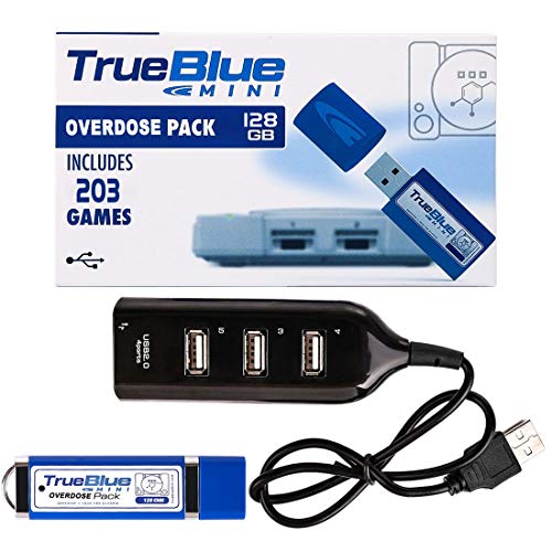 Product Cover True Blue Mini Overdose Pack 203 Games for Playstation Classic, 128GB (Overdose Pack)