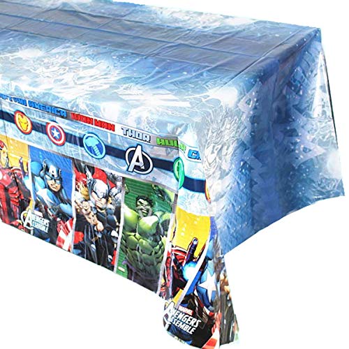 Product Cover 1 pack Avengers Themed Birthday Party Decorations - Disposable Avengers Plastic Tablecloth | 71.25 x51.96 