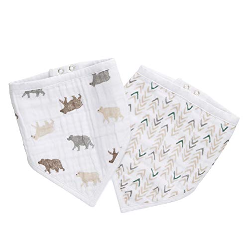 Product Cover Aden by aden + anais Classic Bandana Bibs, 2-Pack, Bear Necessities
