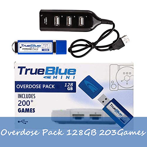 Product Cover FenglinTech True Blue Mini Overdose Pack for Playstation Classic - 128G - 203 Games