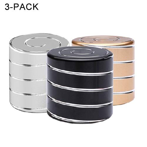 Product Cover Raintoad 3 Packs Cylindrical Metal Table top gyro, Aluminum Alloy Silver Small + Aluminum Alloy Small Gold + Aluminum Alloy Small Black