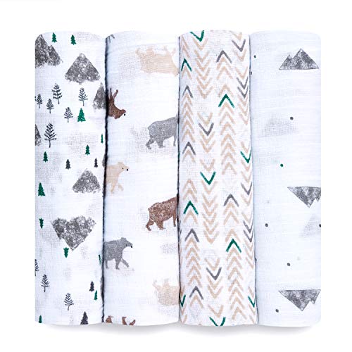 Product Cover Aden by aden + anais Classic Swaddles, 4-Pack, Bear Necessities
