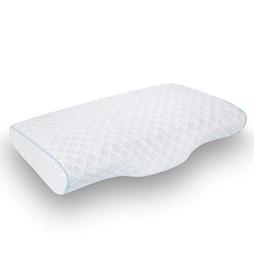 Product Cover LEREKAM Cervical Pillow Memory Foam Pillow Orthopedic Sleeping Pillows Ergonomic Cervical Pillow for Neck and Shoulder Pain,Side, Back and Stomach Sleepers,Pillowcase Included Massage Granule Pillow