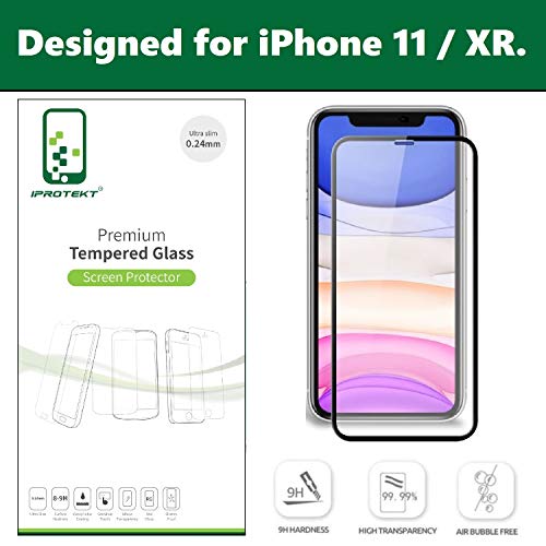 Product Cover iProtekt Tempered Glass for Apple iPhone 11 / XR (Curved) (9H) Tempered Glass with Edge to Edge Fullscreen Coverage & Easy Installation Kit (Pack of 1)