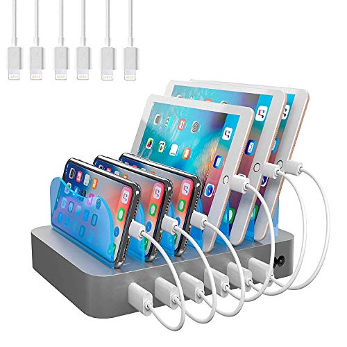 Product Cover Hercules Tuff Charging Station for Multiple Devices - 6 USB Fast Ports - Short Cables Included