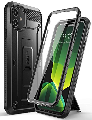 Product Cover SUPCASE Unicorn Beetle Pro Series Case Designed for iPhone 11 6.1 Inch (2019 Release), Built-In Screen Protector Full-Body Rugged Holster Case (Black) (Renewed)