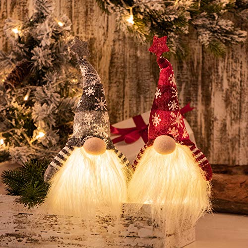 Product Cover GMOEGEFT Scandinavian Christmas Gnome Lights, Swedish Santa Tomte Gnome, Nordic Xmas Decoration - Set of 2(A)