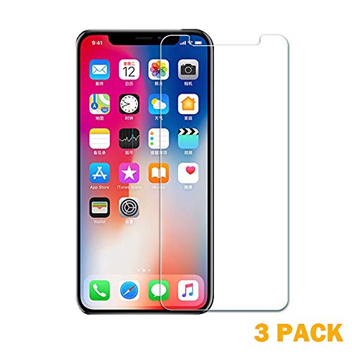 Product Cover LUNANI (3 Pack) Screen Protector Film for iPhone 11 pro/X/XS, 5.8 Inch Tempered Glass Screen Protector Anti-Scratch 3D Touch HD Display Clear Film (iphoneX XS 11PRO)