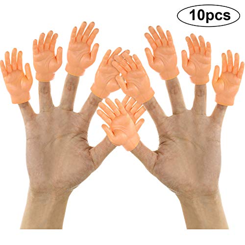 Product Cover Yolococa 10 Pieces Finger Puppet Mini Finger Hands Tiny Hands with Left Hands and Right Hands for Game Party
