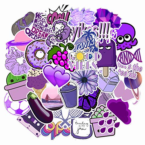 Product Cover Vsco Purple Cute Girl Stickers[50pcs] Cool Vinyl Sticker for Laptop Bike Car Water Bottle Guitar Motorcycle Bumper Luggage Skateboard Decals, Best Gift for Kids,Children,Teen