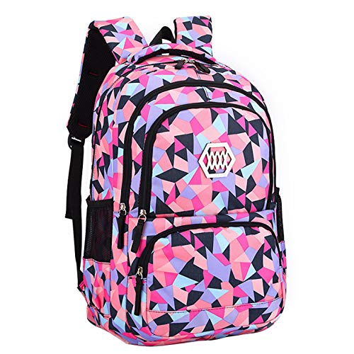 Product Cover JiaYou Girl Flower Printed Primary Junior High University School Bag Bookbag Backpack
