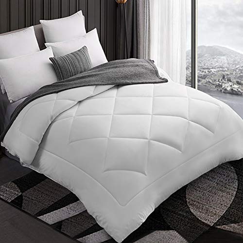 Product Cover STWIENER All Season Queen Size Down Alternative Quilted Comforter Duvet Insert with Corner Tabs, Hotel Quality Comforter Soft Fluffy Hypoallergenic,White, 88 x 88 inches