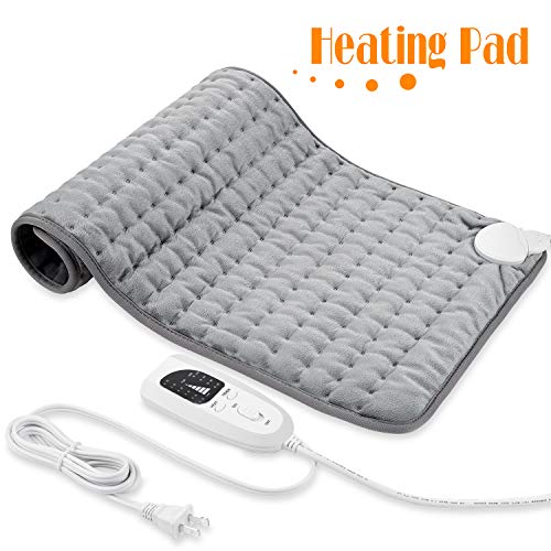 Product Cover Heating Pad, Electric Heat Pad for Back Pain and Cramps Relief - Electric Fast Heat Pad with 6 Heat Settings Moist Heat Therapy Options -Auto Shut Off- Machine Washable 12