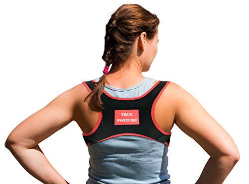 Product Cover Upgraded True Posture Corrector for Men Women Kids Upper Back Brace Support Red