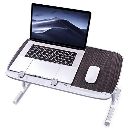 Product Cover Laptop Desk for Bed, TaoTronics Lap Desks Bed Trays for Eating and Laptops Stand Lap Table, Adjustable Computer Tray for Bed, Foldable Bed Desk for Laptop and Writing in Sofa and Couch Black