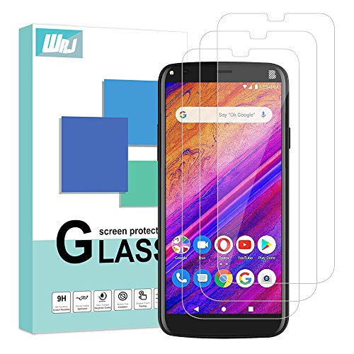 Product Cover [3 Pack] WRJ Screen Protector for Blu Studio Mini, HD Anti-Scratch Anti-Fingerprint No-Bubble 9H Hardness Tempered Glass with Lifetime Replacement Warranty