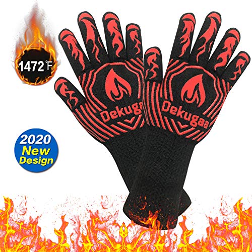 Product Cover SARCCH BBQ Gloves-Protective Grill Mitts,1472℉ Heat Resistant Grilling Gloves,Silicone Kitchen Cooking Oven Mitts, for Grill,Baking,Fireplace, Boiling