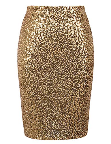 Product Cover L'VOW Sequin Skirts for Women High Waist Sparkle Pencil Skirt Cocktail Party Clothing