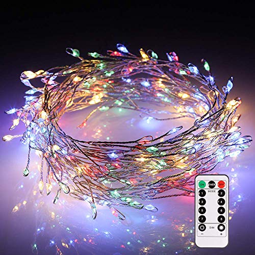 Product Cover ECOWHO Fairy Lights Battery Operated, 200 LED String Lights Dimmable with Remote Control, Waterproof Decorative Lights for Bedroom Wedding Patio Garden Party (Multicolor)